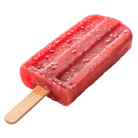 Refreshing Red Watermelon Popsicle on Wooden Stick, Summer Treat, Frozen Dessert, Sweet Snack, Isolated on, Close-Up Shot Transparent Background png