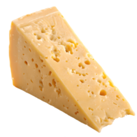Delicious Triangular Swiss Cheese Wedge Isolated on, Appetizing Dairy Product for Culinary Delights and Recipes Transparent Background png