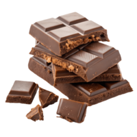 Delectable Dark Chocolate Stack Rich, Decadent, and Irresistibly Tempting Treat Isolated on Transparent Background png