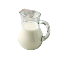 Glass Pitcher of Fresh White Milk Isolated on, Healthy Beverage, Dairy Product, Nutritious Drink, Clear Glassware, Liquid Refreshment Transparent Background png