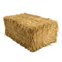 Golden Hay Bale Stack Isolated, Rustic Farm Harvest, Agriculture, Rural Scenery, Straw Block, Farming Scene, Yellow Hay Texture Transparent Background png
