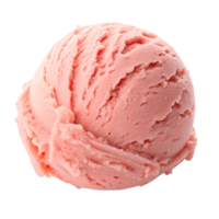 Creamy Pink Ice Cream Scoop Delicious Dessert Delight on Frozen Treat Temptation Transparent Background png
