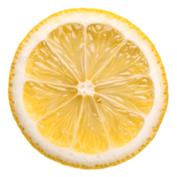 Juicy Lemon Slice Vibrant Yellow Citrus Fruit Detail on Refreshing Ingredient for Cooking and Beverage Transparent Background png