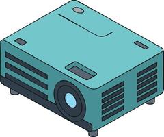 Projector device technology multimedia presentation equipment electronic gadget illustration vector