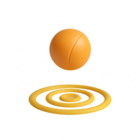 Bouncing Ball Impact with Dynamic Circular Ripples Effect png