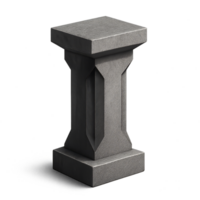 Geometric Brutalist Pillar Design in Minimalist Style png