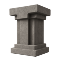Simple 3D Brutalist Column Design for Modern Architectural Rendering png