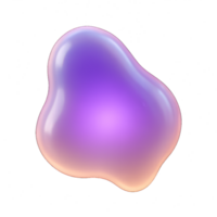 Vibrant Glowing Biomorphic Icon with Smooth Gradient Surface png