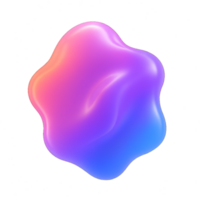 Abstract Fluid Sphere Design with Colorful Gradient and Depth png