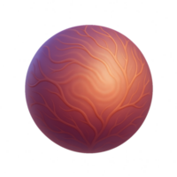 Pulsating Biomorphic Orb with Abstract Organic Patterns and Textures png