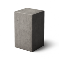 Minimalist Concrete Monolith in a Studio Setting with Soft Shadows png