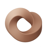 Twisted Clay Icon with Smooth Curves and Neutral Tones png