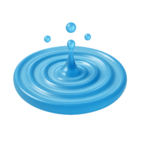 3D Water Ripple Icon with Vibrant Blue Colors and Simple Design png