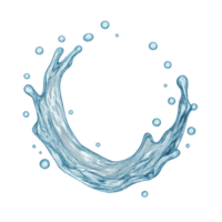 Splashing Water Composition with Clear Frozen Elements and Bubbles png