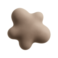 Abstract Greige Fluid Blob Form on White Background png
