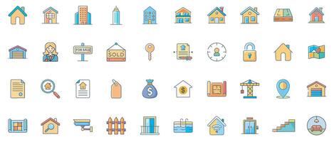 Real Estate and Property Color Icon vector