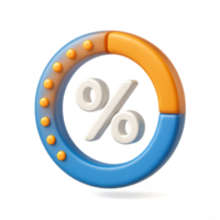 Colorful Progress Meter for Visualizing Percentage Completion png