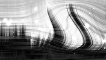 Abstract Monochromatic Swirls, A grayscale digital art piece showcasing flowing, dynamic lines and subtle bokeh effects. video