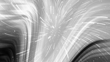 Abstract grayscale artwork featuring radial lines, a burst of light, and streaks creating a dynamic, energetic composition. video