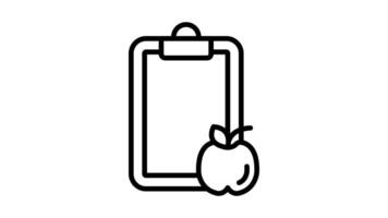 Animated Health Record Chart Icon video