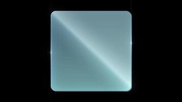 Clear glass plate. Realistic reflection screen frame shiny sheet video
