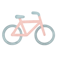 Soft Pastel Bicycle Icon for Minimalist Graphic Design Projects png