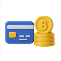 Digital Payment Concepts Featuring Credit Card and Cryptocurrency Coins png