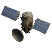 Detailed 3D Model of a Satellite Device with Solar Panels png