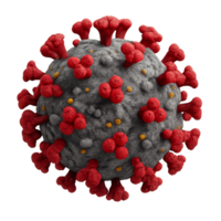 3D Model of Simple COVID Virus Structure for Educational Use png