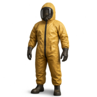 Realistic 3D Hazmat Suit in Yellow for Safety and Protection png