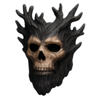 Enigmatic Forest Spirit Mask with Intricate Skull Design png