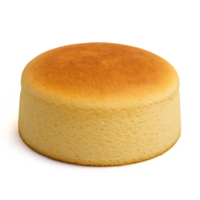 Soft and Fluffy Japanese Cheesecake on White Background png