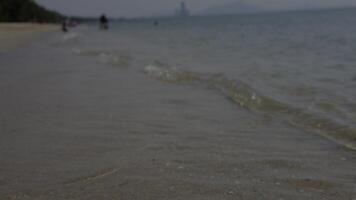 Seawater Crashes Onto The Beach, Background for advertising and wallpaper in summer and lifestyle scene. video