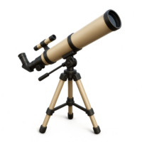 Simple 3D Telescope on Tripod for Astronomical Observations png