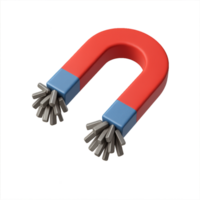3D Magnet with Attraction Concept for Educational Purposes png