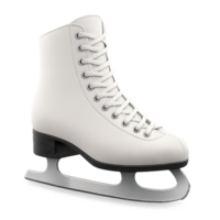Realistic White Ice Skate Boot with Lace Detailing on Isolated Background png