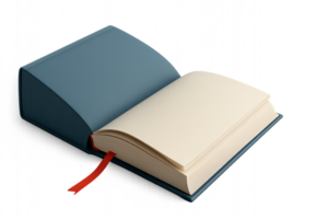 Simple 3D Book with Bookmark for Creative Projects and Designs png