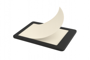 3D Floating Book Concept on Digital Device with Simple Design png
