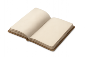 Textured 3D Sketchbook Open for Creative Composition Ideas png