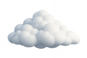 Layered 3D Cloud Cluster with Soft Simple Composition png