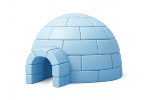 Simple 3D Igloo Design for Winter-Themed Projects and Illustrations png