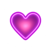 Pink Neon Heart with Glowing Effect for Creative Designs png