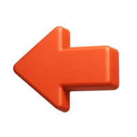 Blocky 3D Arrow Design for Simple Graphic Composition Projects png