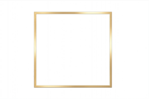 Simple Golden Square Border for Creative Design Applications png