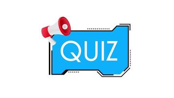 Animated Quiz Announcement with Megaphone on Green Screen video