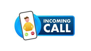 Incoming Call Interface on Smartphone with Green Screen video