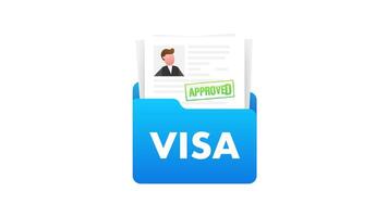 Visa application approval process with green screen option video