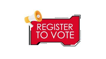 Animated Megaphone Encourages Audience to Register to Vote video