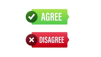 Agree and Disagree Buttons Appearing on White and Blue Background video