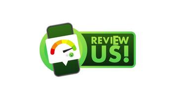 Review us feedback satisfaction rating on smartphone app video